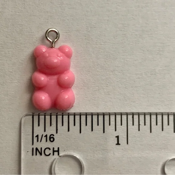 Pink Gummy Bear Charm Pendant - Picture 6 of 8